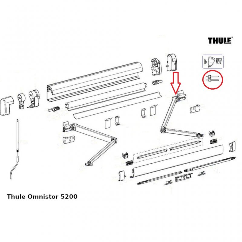 Thule 2331220910 framehouder, zwart, 30 x 5 x 5 cm