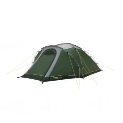 Outwell Cloud 4 is a 4-person dome tent with a large vestibule and darkened bedroom.
