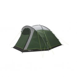 Outwell Cloud 5 is a five-person dome tent with a large porch area and a darkened bedroom.