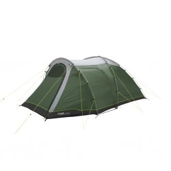 Outwell Cloud 5 plus is a five-person dome tent with a large porch area and a darkened bedroom.