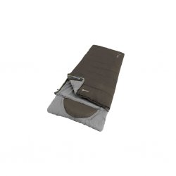 Very warm and spacious camping sleeping bag with built-in pillow.