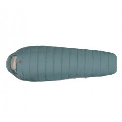3-seasons sleeping bag that can handle cold nights. The down sleeping bag has a small pack size and is very warm.