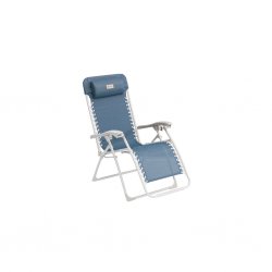 Deckchair in stable steel frame and durable textilene - perfect for wonderful relaxation on the camping trip.