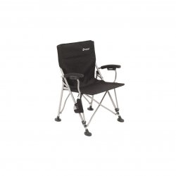 Stable folding camping chair with armrests and extra large feet from Outwell.