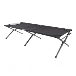 Camping bed from Outwell in durable steel with a padded mattress.