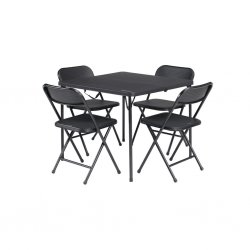 Foldable picnic with camping table and four chairs