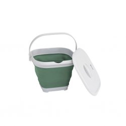 Outwell Collaps Square Bucket with Lid Shadow Green
