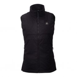 2117 Roxtuna Vest in women's model. Keep warm on chilly evenings at the campsite.