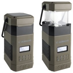 Crank radio with lantern that can also be used to charge the mobile phone.