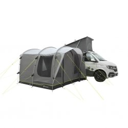 Outwell Armona is a flexible car tent that attaches to the back of the car, to the side of the car or is used independently.