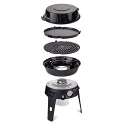 Cadac Chef 30 Deluxe HP gas grill for disposable gas cartridges, perfect for camping with tent, caravan, or motorhome.
