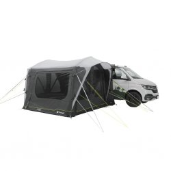 Outwell Cross PowerAir is a flexible car tent that attaches to the back of the car, to the side of the car or is used