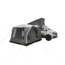 Outwell Daytona Air is a flexible car tent that attaches to the back of the car, to the side of the car or is used independently