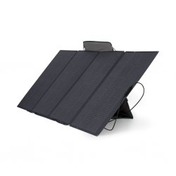 The solar panel folds easily together and can be carried as a bag whose heavy fabric also protects it during transport.
