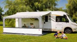 Front piece with window to your Fiamma awning.