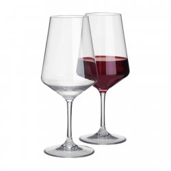Red wine glass Savoy of Flame Field in 2 pack, made of resistant polycarbonate.
