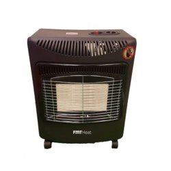 Compact but powerful gas heater for camping and holiday homes.