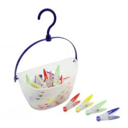 Clothespins in basket 20 pcs