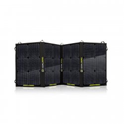 A 100W solar panel with connection for Goal Zero's larger battery packs such as the Yeti and Sherpa.