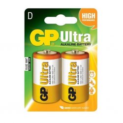 GP Ultra Batteries LR20 (D) 1.5V - 2-pack