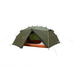 Easy Camp Rago 3, an affordable 3-person family tent with a darkened bedroom .
