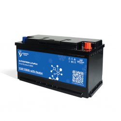 150 Ah lithium battery for caravans and motorhomes with built-in heating system and Bluetooth connectivity. Can be connected in