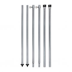 Pressure poles for sealing the awning against the caravan or motorhome wall.