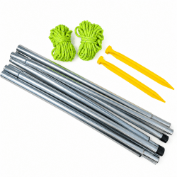 Standing Tent bar 200 cm ropes and tent sticks