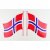 Self-adhesive Flag decal Norway 20 x 14 cm
