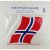 Self-adhesive Flag decal Norway 12 x 8 cm