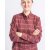 Pinewood Värnamo Flannelshirt Women Earth Plum