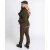 Pinewood Harriette Padded Fleece Jacket Women Green/Suede brown
