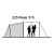 Elevation drawing for Outwell Montana 6AC Family Tent