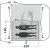 Floor plan for sleeping cabin for the tent Outwell Newburg 240.