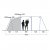 Height of the family tent Outwell Parkdale 6PA