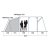 Height sketch of the family tent Outwell Avondale 6PA