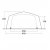 Door sketch for the family tent Outwell Knoxville 7SA