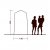 Height sketch 2 Outwell Seahaven shower / toilet tent.