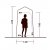 Height sketch Outwell Seahaven shower / toilet tent.