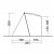 Dimensions for connection to the car for Outwell Sandcrest S