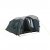 The front of the tent can be adjusted at the bottom to vary visibility and protection.
