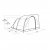 Dimensional drawing for Outwell Sky 4 Camping Tent for 4 people.