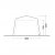 Elevation sketch for removable wall on Outwell Fastlane 300 Shelter.