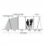 Height sketch for the 5-person family tent Outwell Denver 5.