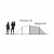 Elevation drawing for the Outwell Earth 3 camping tent.