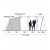 Height measurements for the Outwell Florida 5 Air family tent.