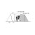 Sketch height for the 5-person family tent Easy Camp Palmdale 500 Lux.