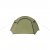 Reindal 3 tunnel tent straight from the front with the door closed, showing the front of the tent and ventilation.