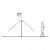 Elevation sketch for Easy Camp Totak Tarp 4 x 4 m