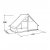 Dimensional sketch for the camp tent Robens Prospector Shanty